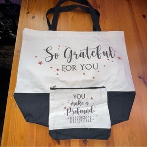 Tote bag with matching pouch